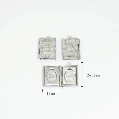 BoYuTe (20 Pieces/Lot) 316 Stainless Steel Oval Shaped Locket Pendant Can Open Photo Locket Diy Jewelry Materials