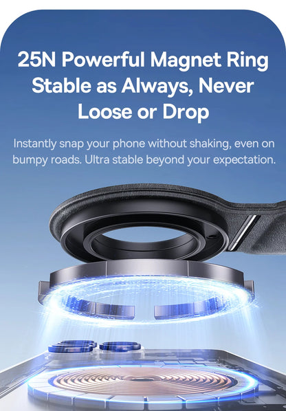 Baseus Car Phone Holder Magnetic Mobile Mount Bracket for Magsafe Foldable Car Phone Holder for iPhone 15 14 13 12 For Samsung