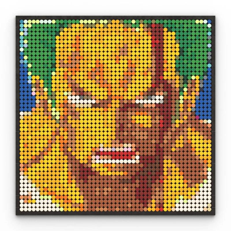 One Piece Anime Figures Luffy Brook Nami Robin Sanji Franky Blocks Brick Pixel Art Decoration Toys Kids Christmas Birthday Gifts