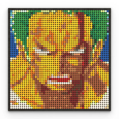 One Piece Anime Figures Luffy Brook Nami Robin Sanji Franky Blocks Brick Pixel Art Decoration Toys Kids Christmas Birthday Gifts