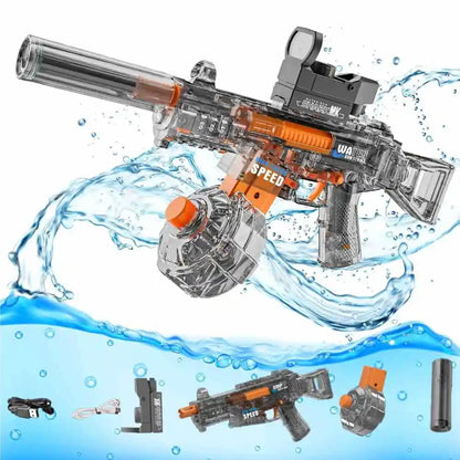 2024 Summer Automatic Electric UMP45 Submachine Water Gun Fights Toy Water Outdoor Beach Swimming Pool Toys Adult Kids