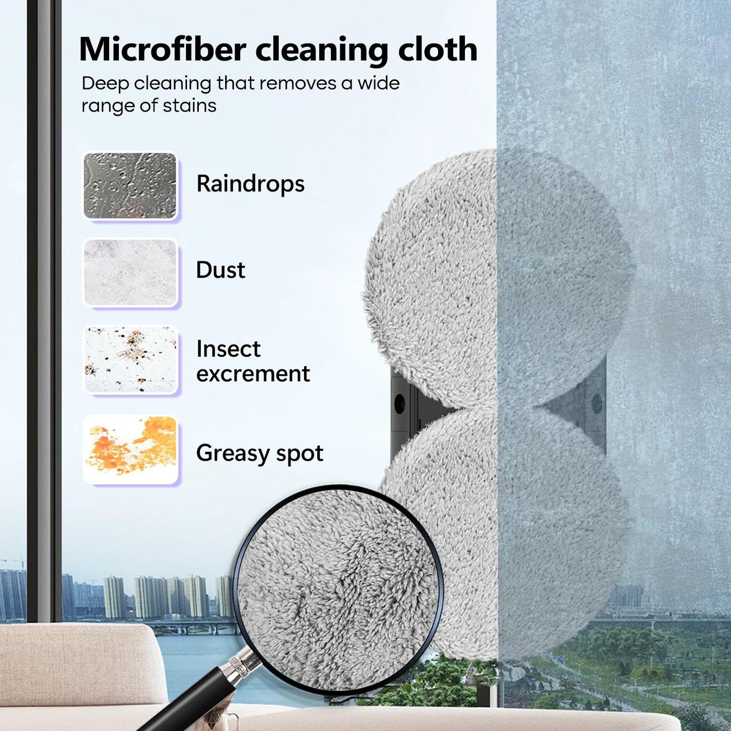 SUNSMAI Robot Window Cleaning Machine Window Washing Robot Double Sided Water Spray Type Window Cleaning Robot
