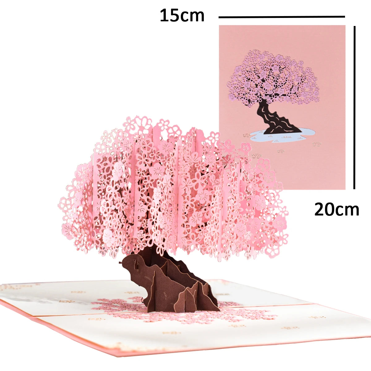 Tarjeta de felicitación emergente con flores en 3D para cumpleaños, día de la madre, día del padre, graduación, aniversario de bodas, mejórate pronto, simpatía