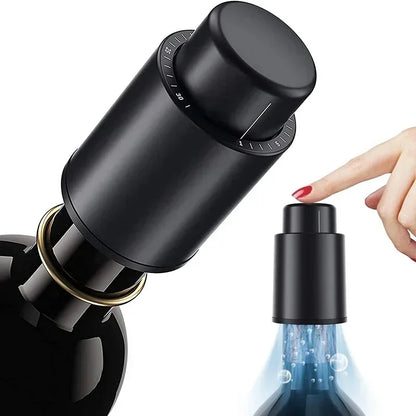 Bouchons de bouteille de vin, bouchons de vin réutilisables, conservateur de vin sous vide avec enregistrement de l'échelle de temps, bouchons de pompe à vide Wine Savers