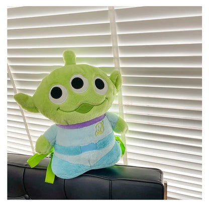40cm Genuine Disney Toy Story Alien Plush Schoolbag Backpack Kawaii Soft Cartoon Stuffed Toy Child Kawaii Backpacks For Children