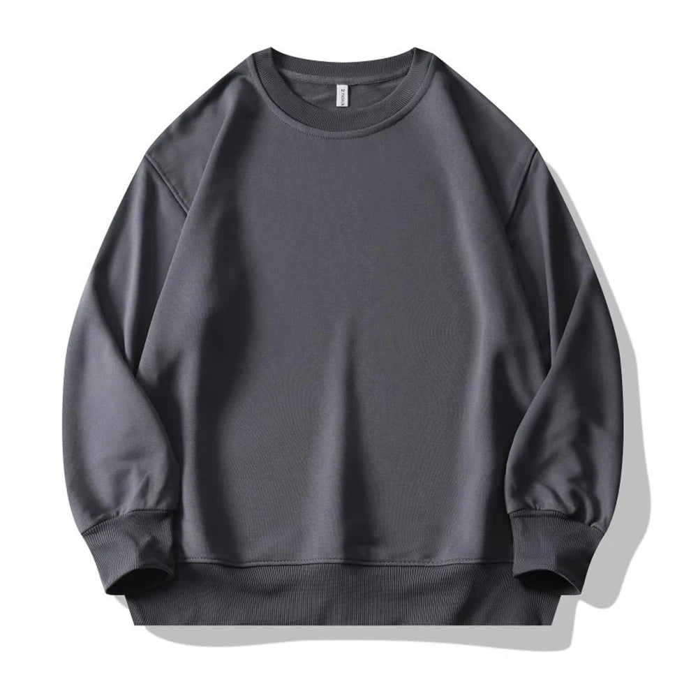 Plain Sublimation Sweatshirt Unisex Wholesale Baggy Black Hoodies Men Sweat Shirt Crew Neck Sweatshirt Men Moletons Masculinos