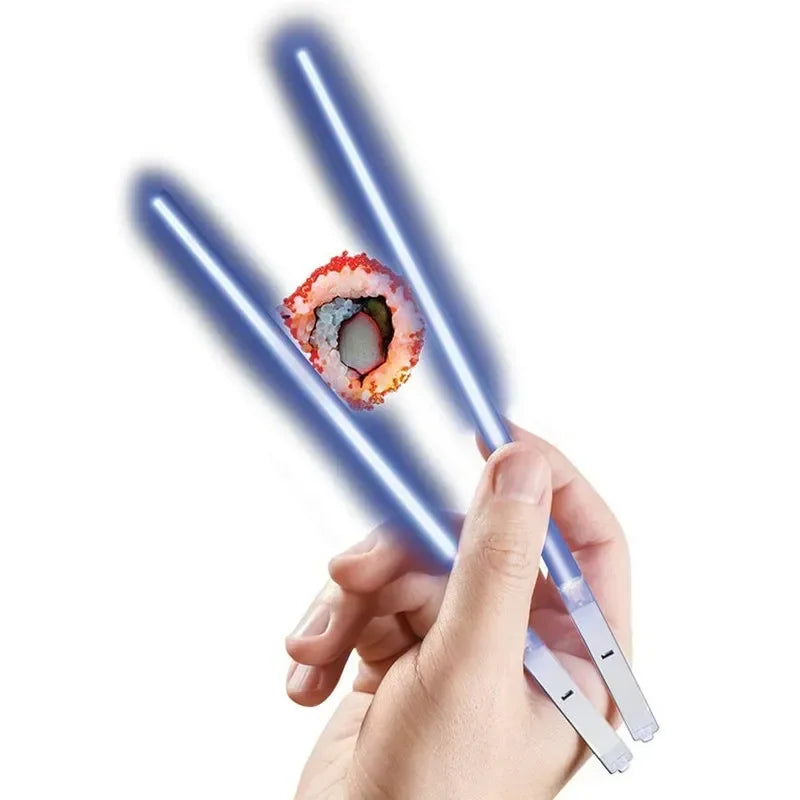 StarWar Theme Chinese Chopsticks Lightsaber Luminous LED Reusable Washable Detachable Sushi Chopsticks Kitchen Tableware