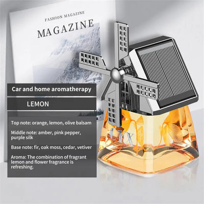 Auto Instrument Panel Air Freshness Solar Energy Deodorization Rotation Windmill Design Light Solid Perfume Car Durable