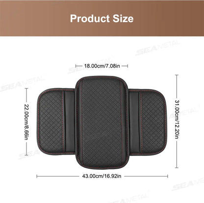 SEAMETAL Car Arm Rest Cover Cushion Wear-Resistant Center Console Box Protector Anti Slip Armrest Box Pad with Storage Pocket