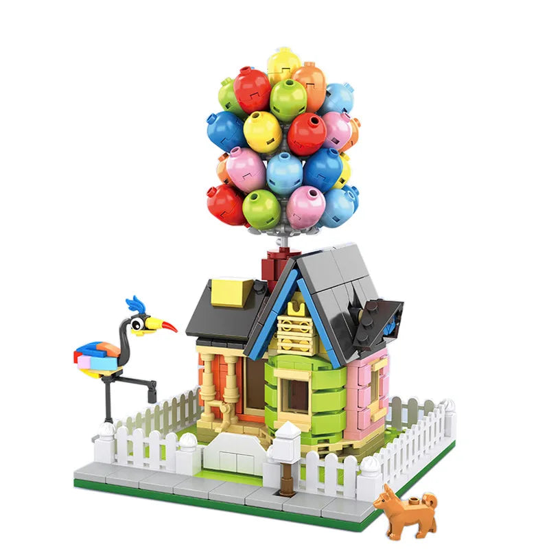 635pcs Ideas Balloon House Flying Up Home Garden Sky Adventure 7025 Building Block Sets Compatible With Model Toy Kid Gift