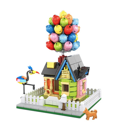 635pcs Ideas Balloon House Flying Up Home Garden Sky Adventure 7025 Building Block Sets Compatible With Model Toy Kid Gift