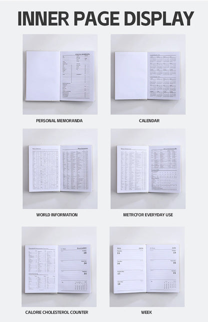 2025 A7 Mini Agenda Book Portable Diary Weekly Planner Notebooks To Do List English Notepad With Calendar School Office Supplies