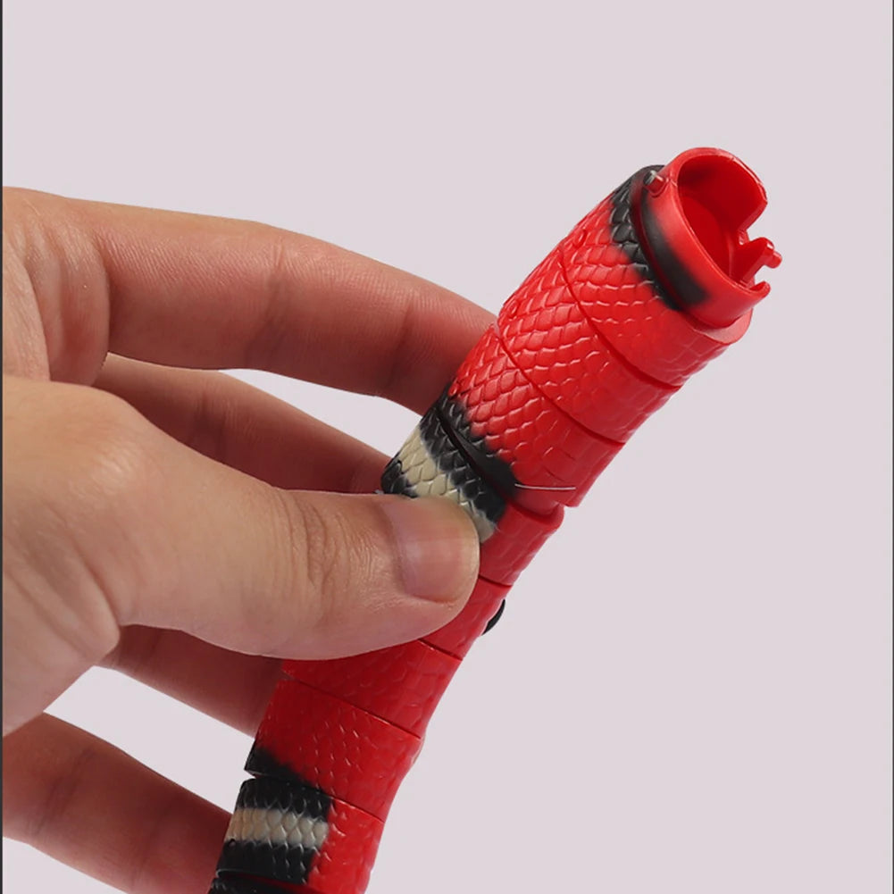 Smart Sensing Snake Automatically Sense Obstacles and Escape Interactive Cat Toys Moving Electric Cat Snake Toy for Cats