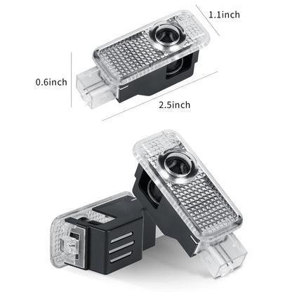 2PCS 3D LED Car Door Welcome Lights Decoration for AUDI SLINE RS S3 S4 S5 S6 QUATTRO A3 Q5 Auto Laser Projector Lamps Accessorie