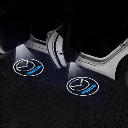 1/2pc Magnetic LED Car Badge HD Wireless Welcome Light Laser Projector Auto Accessories For Mazda Axela Atenza MS Speed CX-3 MPS