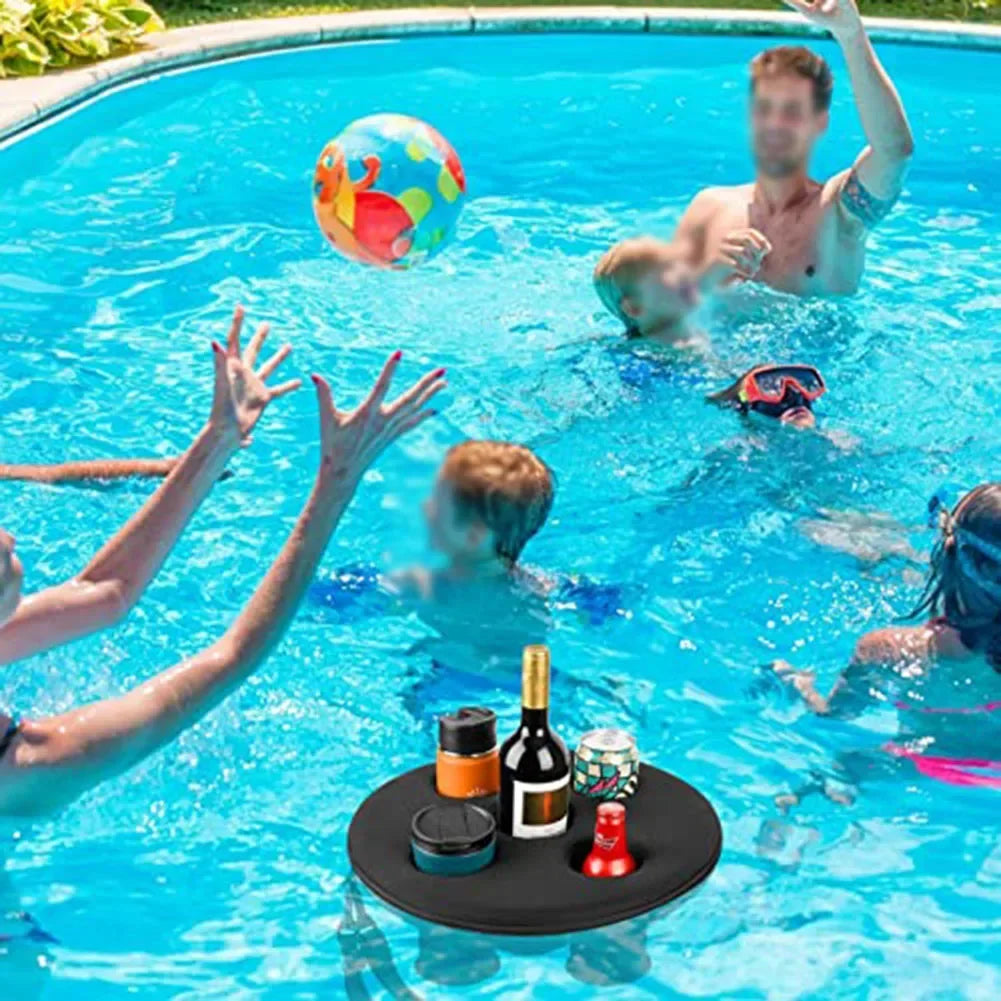 Bucket Cup Holder Floating Inflatable Pool Drink Holder With 5 Holes Float Beer Drink Tray For Swimming Party Cooler Table Parts