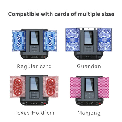 Distributeur automatique de cartes, mélangeur de cartes rechargeable, machine de distribution de cartes à jouer avec 4 boutons d'enchères