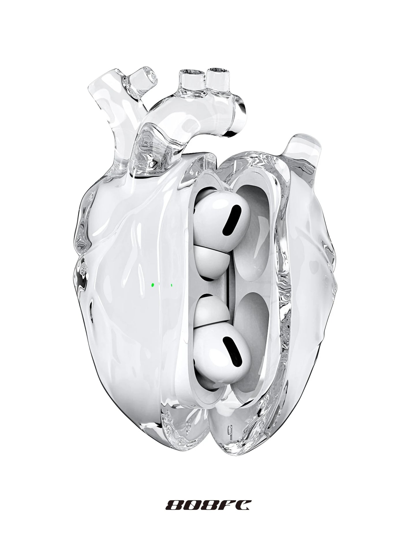 808FC Heart Earphone Case 808 fc Headphone Cases air pods pro2 Hearing Earphone Cases Customize For Airpod3 Pro/Pro2 Phone Gifts