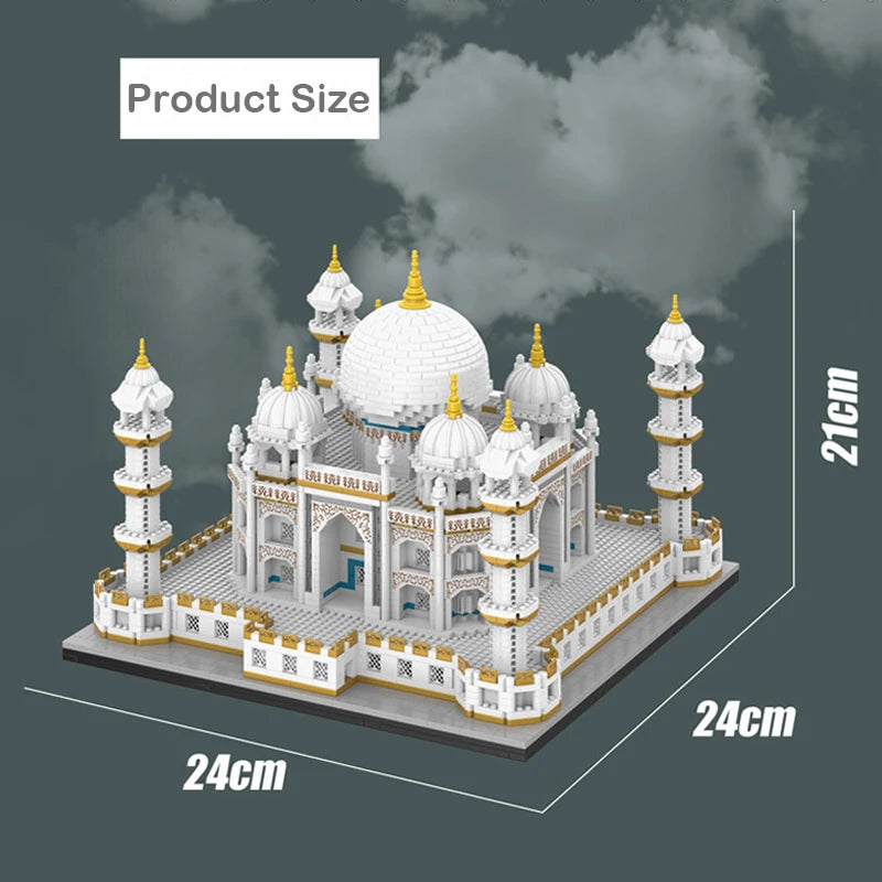 4036PCS MOC City Mini Bricks Taj Mahal World Famous Architecture Micro Model India Building Blocks Creative Sets Kids Toys