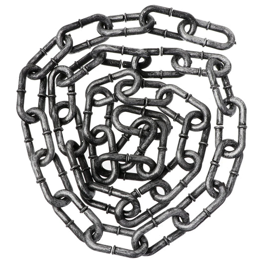 1 pieza de grilletes de Halloween, accesorio de simulación de cadena de hierro, accesorio de cadena de prisionero