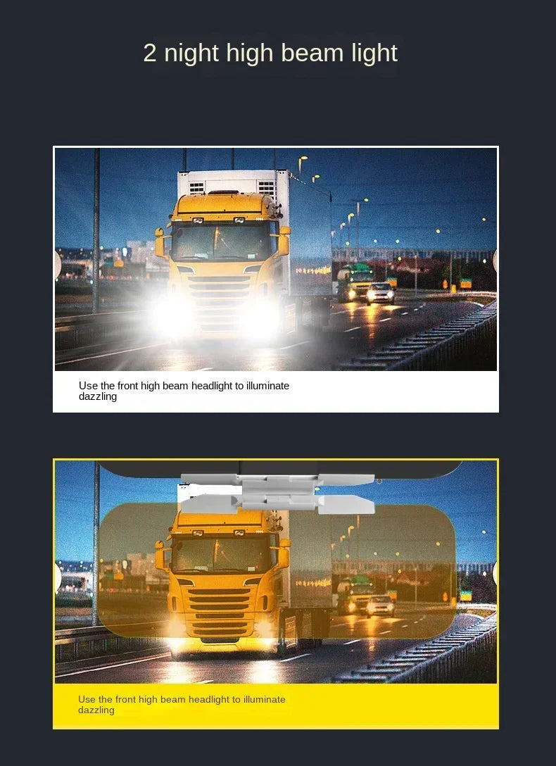 2 in 1 Car Sun Visor Goggle Night Vision Driving HD Anti Sunlight Dazzling Day Mirror Anti-UV Auto Interior Mirrors Sunshades