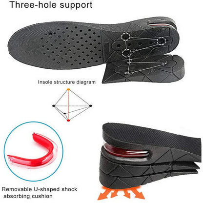 1Pair Height Increase Insole for Feet 3cm 5cm 7cm 9cm Variable Height Shoes Insoles Men Women Air Shock Absorbing Shoe Pads