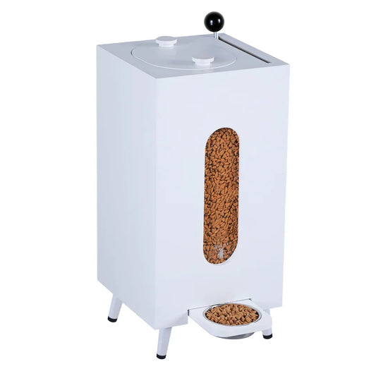 2024 New Wooden Cat and Dog Food Bowls Home Pet Feeder with Storage and Dispenser for Reptiles