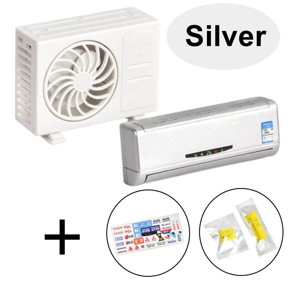 Air Conditioning Car Air Conditioner Shape Model Dashboard Ornaments Solar Powered Air Vent Clip Vehicle Decoration