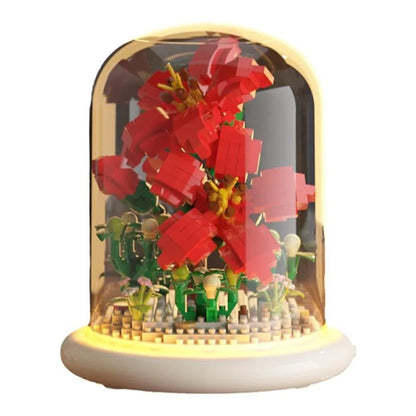 Building block flower eternal rose small particle building block assembly toy gift desktop decoration