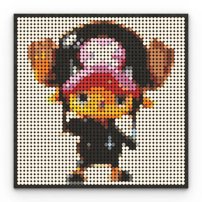 One Piece Anime Figures Luffy Brook Nami Robin Sanji Franky Blocks Brick Pixel Art Decoration Toys Kids Christmas Birthday Gifts