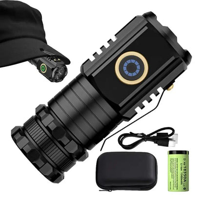 Portable Magnetic Flashlight LED Waterproof Magnetic Flashlight Aluminum Alloy Powerful Torch with P35 Lamp Beads