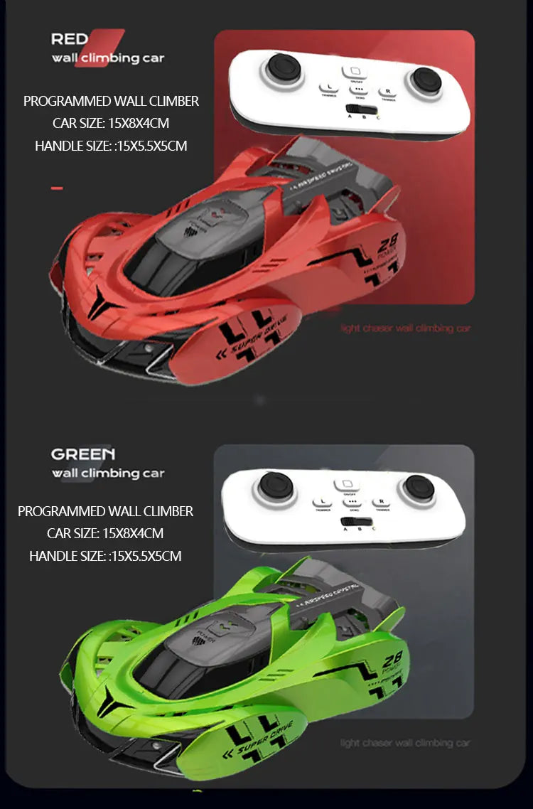 RC Car Stunt Infrared Laser Tracking Wall Ceiling Climbing Vehicle Toys For Children Remote Control Cars Follow Light Gifts boys