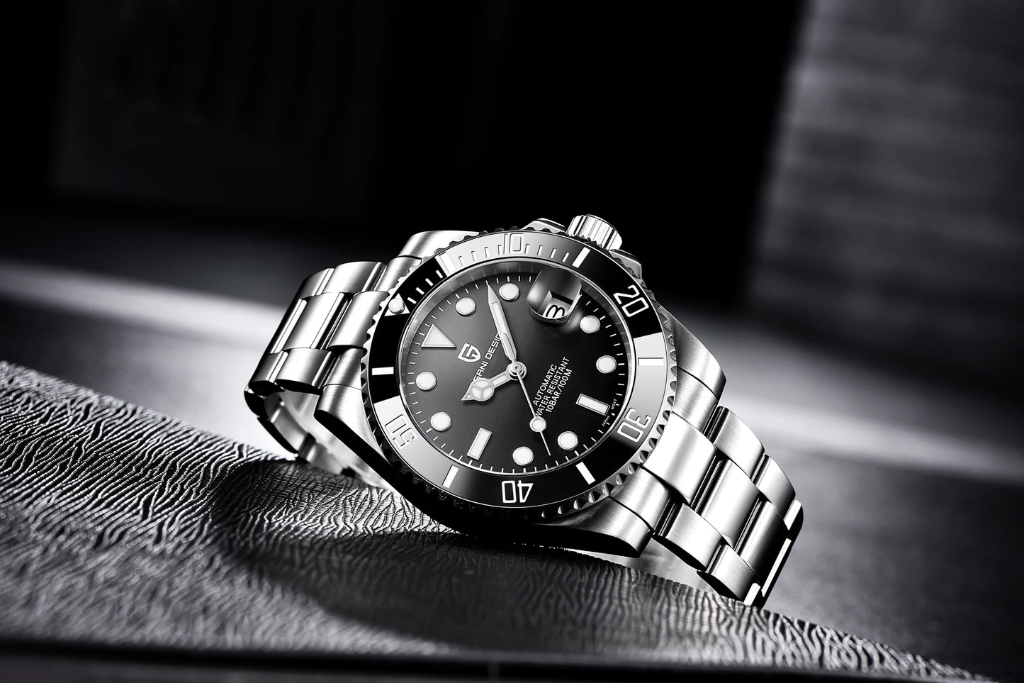 PAGANI DESIGN Men's Mechanical Wristwatches Luxury Brand Mens Watch NH35 100m Waterproof Sapphire Diving Watch reloj hombre