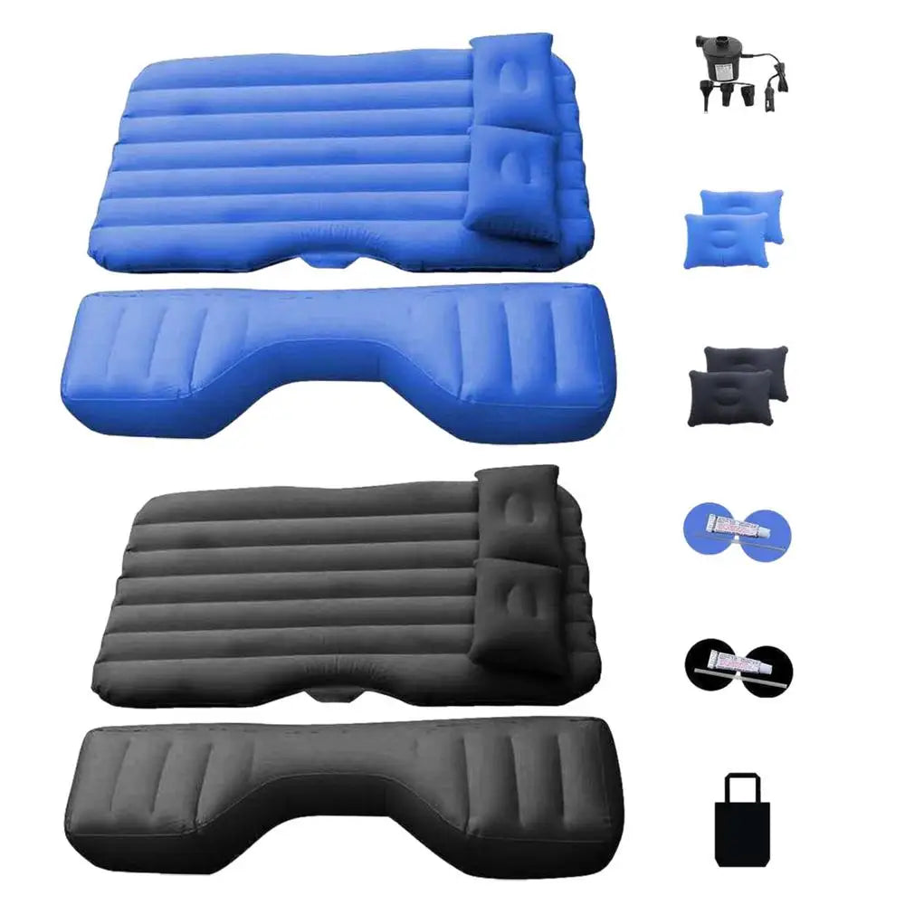 UniversalInflatable Car Mattress Back Seat Travel Bed With Air Mat Rear Seat Sleeping Mat Car Sofa Pillow Instrument  Camping