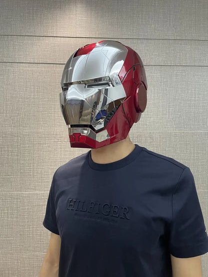 2024 New 1:1 Marvel Iron Man Mk5 Electric Helmet Multi-piece Opening And Closing Helmet Voice Control Eyes Model Adult Toy Gifts