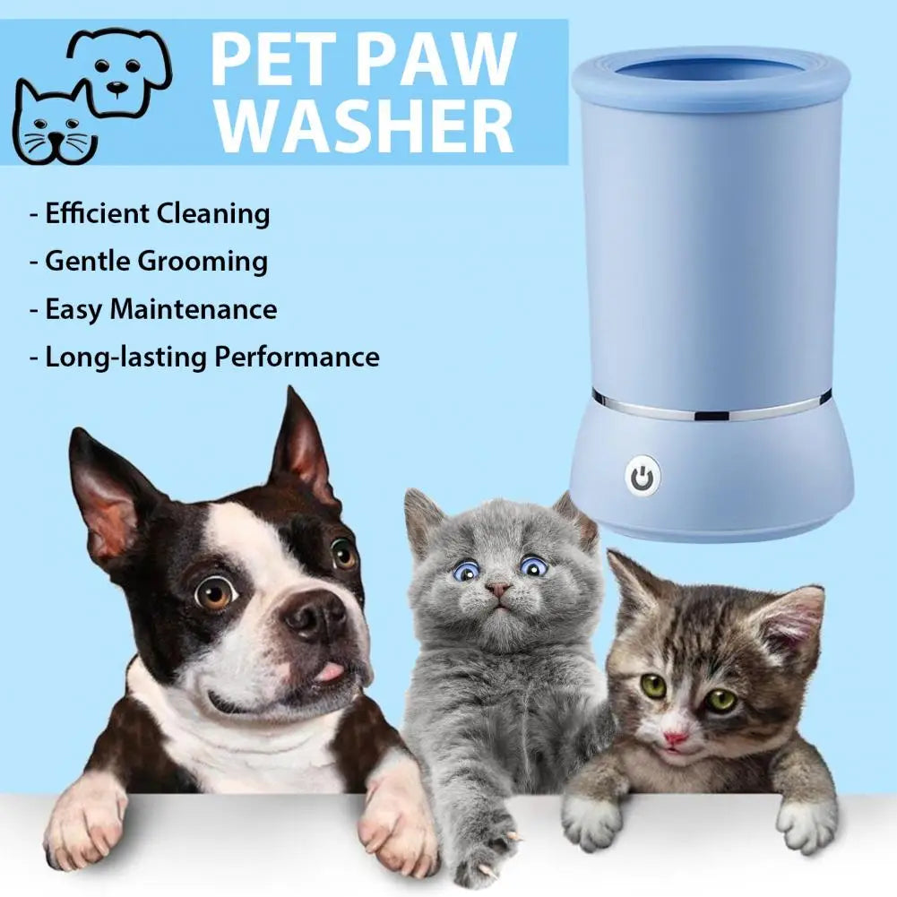 Pet Paw Washer Automatic Dog Paw Cleaner with Rechargeable One-touch Operation for Small to Breed Dogs Cats Type-c Charging Pet