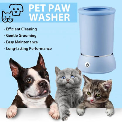 Pet Paw Washer Automatic Dog Paw Cleaner with Rechargeable One-touch Operation for Small to Breed Dogs Cats Type-c Charging Pet