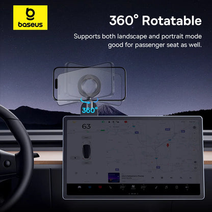 Support magnétique Baseus pour téléphone portable de voiture, support pliable pour iPhone 12 13 14 Pro Max pour Samsung S23