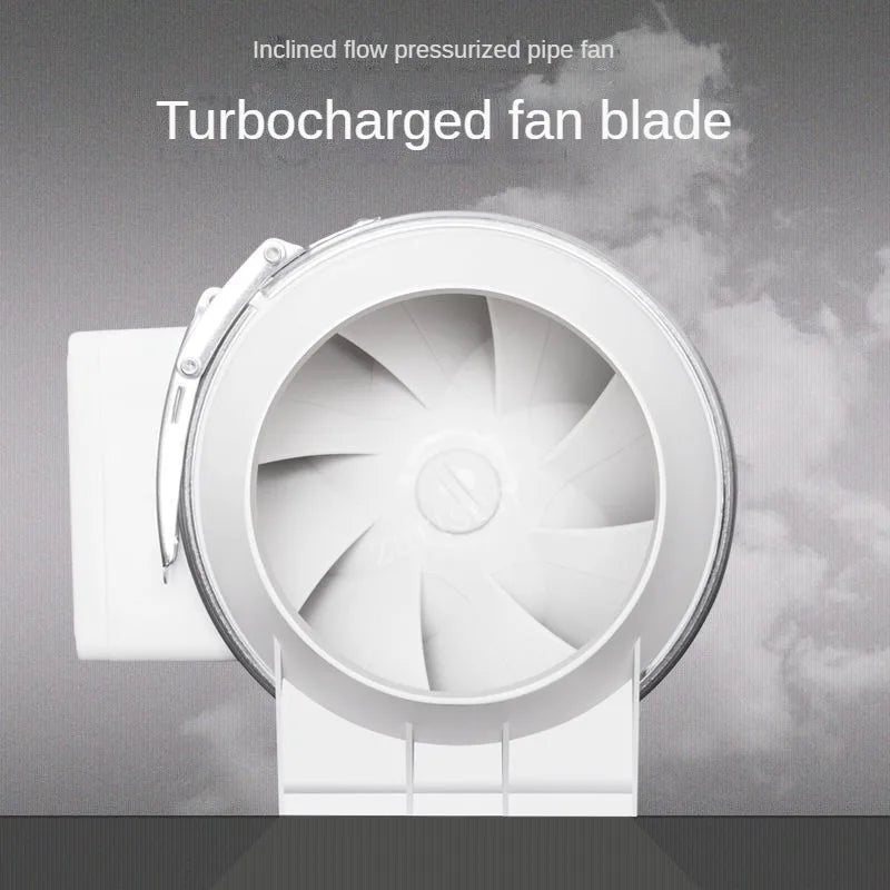 4/5/6 inch 110-220V Exhaust Fan Home Silent Inline Pipe Duct Fan Bathroom Extractor Ventilation Kitchen Toilet Wall Ventilator