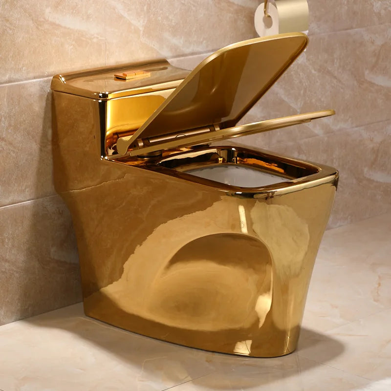 Bathroom toilet bowl gold color wc golden toilet seat ceramic commode