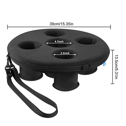 Bucket Cup Holder Floating Inflatable Pool Drink Holder With 5 Holes Float Beer Drink Tray For Swimming Party Cooler Table Parts