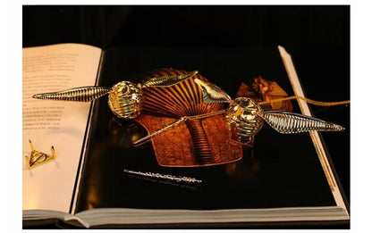 Proposal Ring Box Gold Snitch Wedding Wings Ring Boxes Luxury Gold Metal Jewelry Mystery Box Surprise Organizer for Small Things