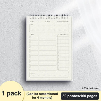 1 agenda planificadora A5, cuaderno en espiral, horarios, plan diario, lista de tareas, bloc de notas grueso, material escolar de oficina, papelería