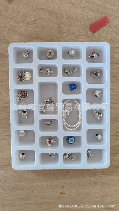 Stitch Mickey Christmas Advent Calendar Disney Bracelets 24 Days Xmas Countdown Calendar Diy Jewelry Making Kit Kid'S Gifts