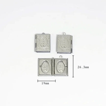 BoYuTe (20 Pieces/Lot) 316 Stainless Steel Oval Shaped Locket Pendant Can Open Photo Locket Diy Jewelry Materials