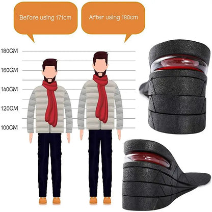 1Pair Height Increase Insole for Feet 3cm 5cm 7cm 9cm Variable Height Shoes Insoles Men Women Air Shock Absorbing Shoe Pads