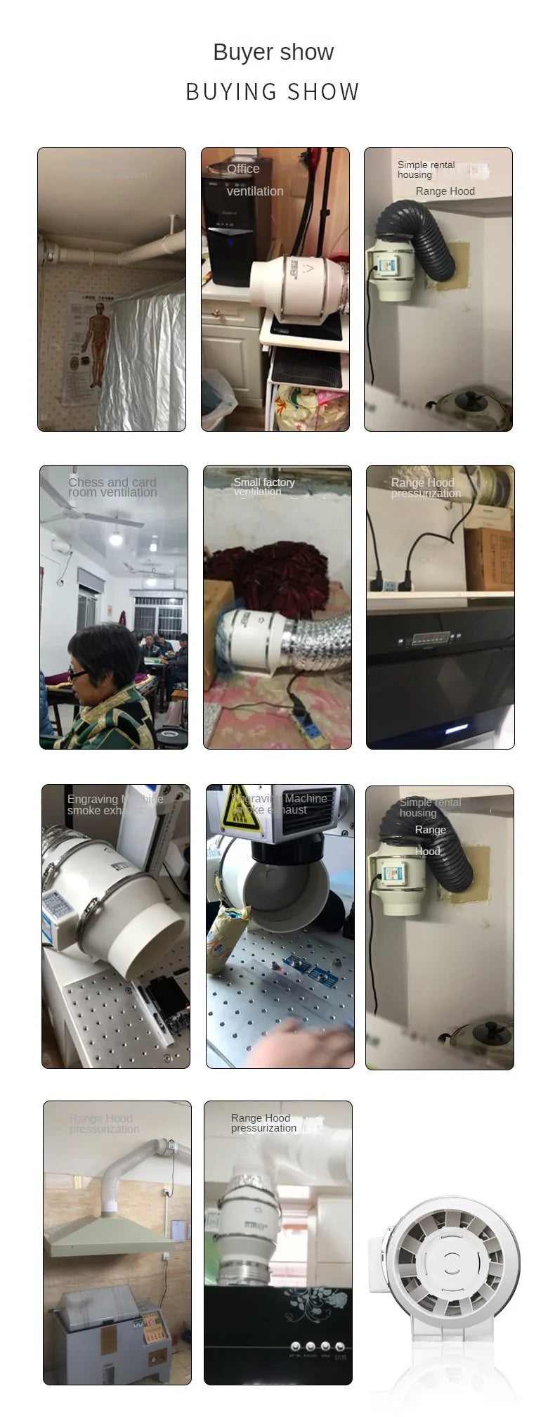 4/5/6 inch 110-220V Exhaust Fan Home Silent Inline Pipe Duct Fan Bathroom Extractor Ventilation Kitchen Toilet Wall Ventilator