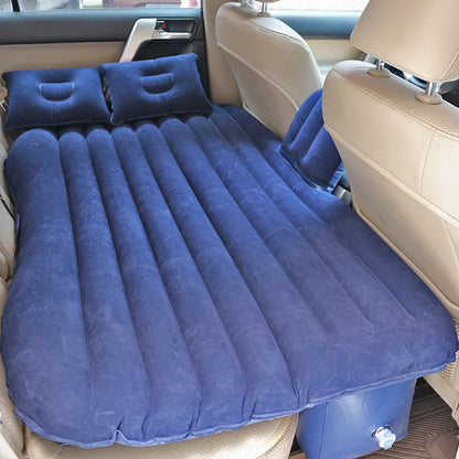 Suministros para el interior del automóvil, colchón inflable para el asiento trasero del automóvil, articulado/dividido con flocado graduado, 135 x 80 cm