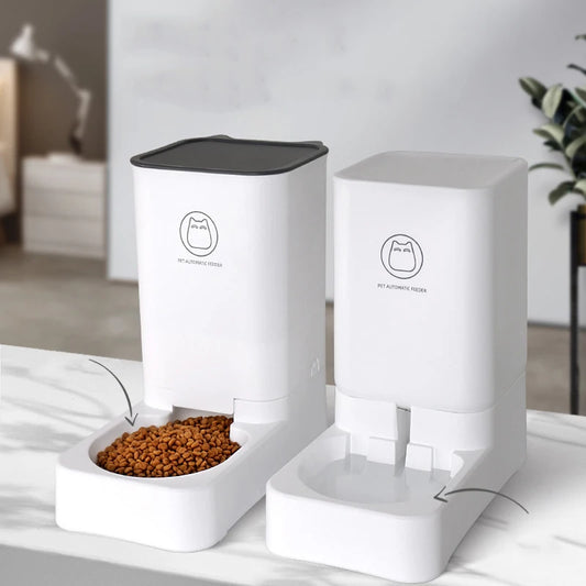 Pet Cat Automatic Feeder  Dog Automatic Water Dispenser Set Convenient For Short Distance Travel Large Capacity Goods For Cats