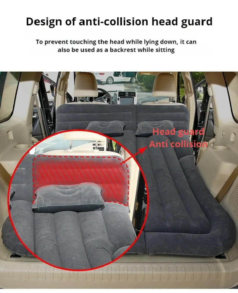 Car Folding Travel Mattress SUV Rear Seat Sleeping Mattress Trunk Car Inflatable Bed Air Mattress Bed Car Sleeping Bed
